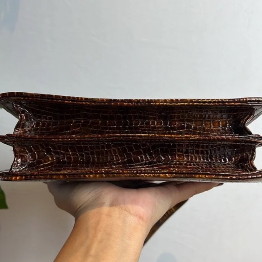 Vintage Timothy Hitsman Snakeskin Cossbody Bag Purse Pocketbook w/ Gold Interior - Picture 7 of 8